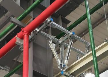 饶平该抗震支架的整体式支吊架结构协调性好